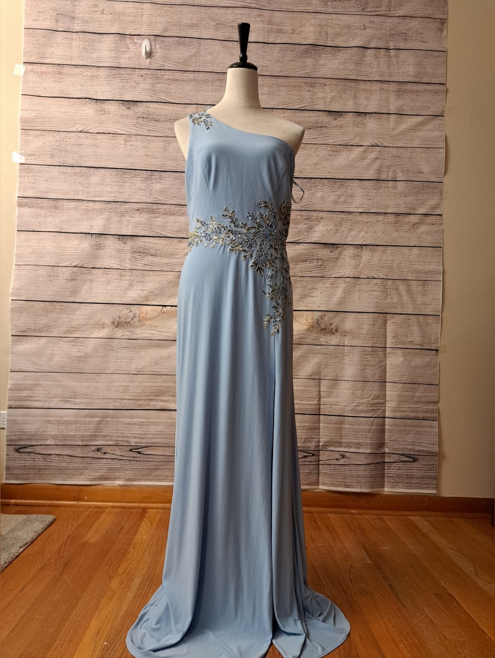 Embellished Soutache One-Shoulder Gown
Xscape Evenings. - Picture 6 of 10